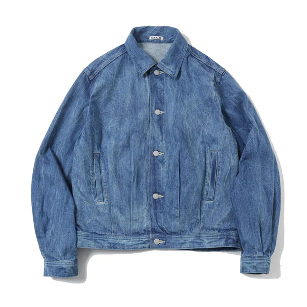 AURALEE） SELVEDGE FADED LIGHT DENIM BLOUSON (A23SB01DE) | AURALEE 