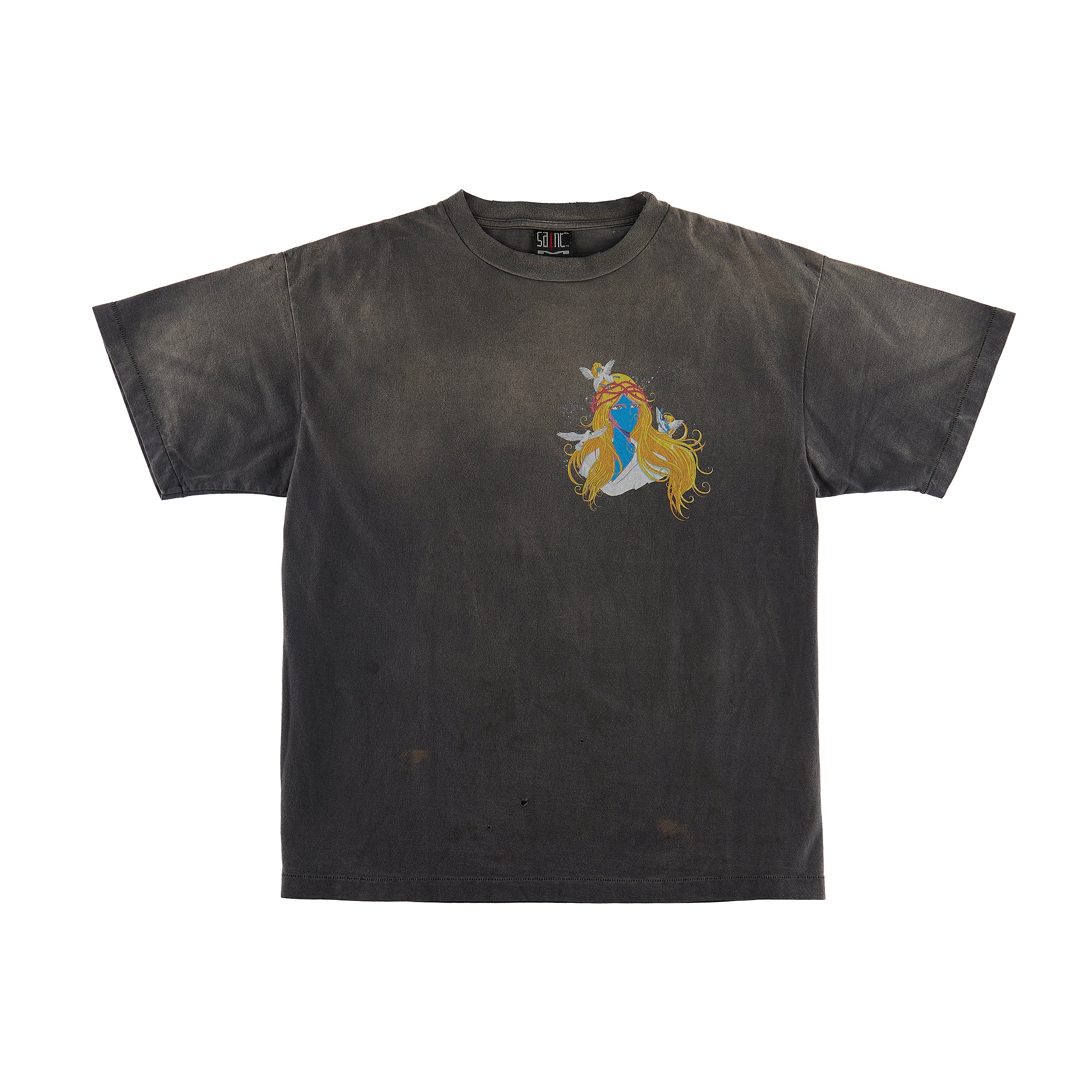 Saint Mxxxxxx) SS TEE / BLUE FACE / BLACK (SM-S23-0000-013