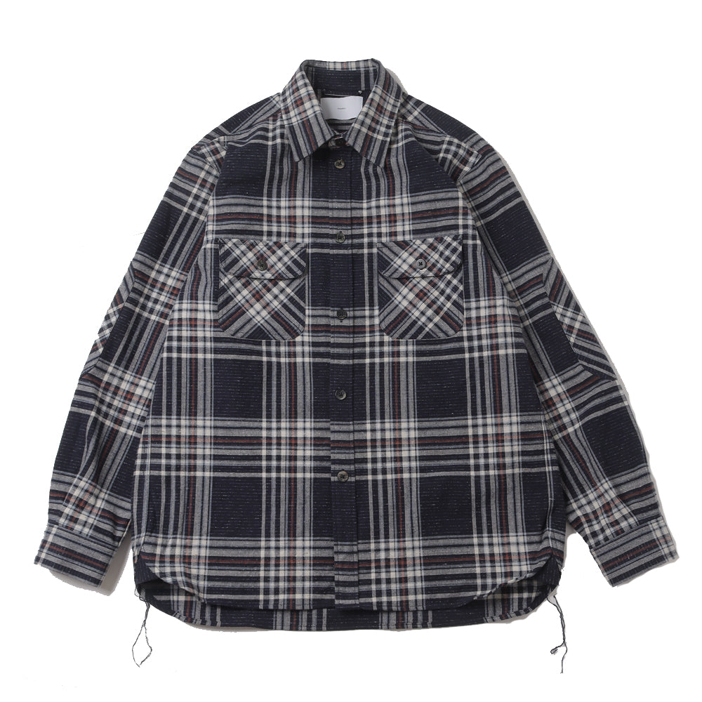 SUGARHILL(シュガーヒル)JAZZ NEP OMBRE PLAID ELBOW PATCH BLOUSE (2411300504) |  SUGARHILL / シャツ (MEN) | SUGARHILL正規取扱店DIVERSE