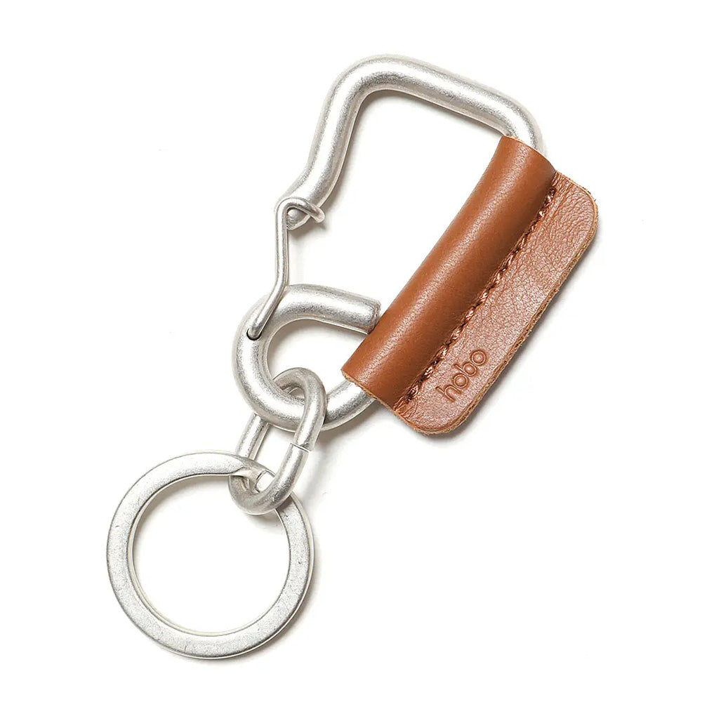 hobo (ホーボー) CARABINER KEY RING with COW LEATHER HB-A4301 (HB