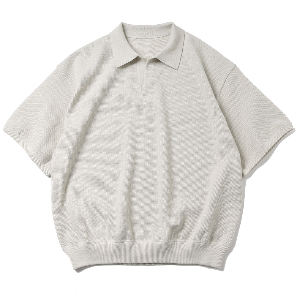 crepuscule(クレプスキュール)Light Moss Stitch Polo (2401-005 