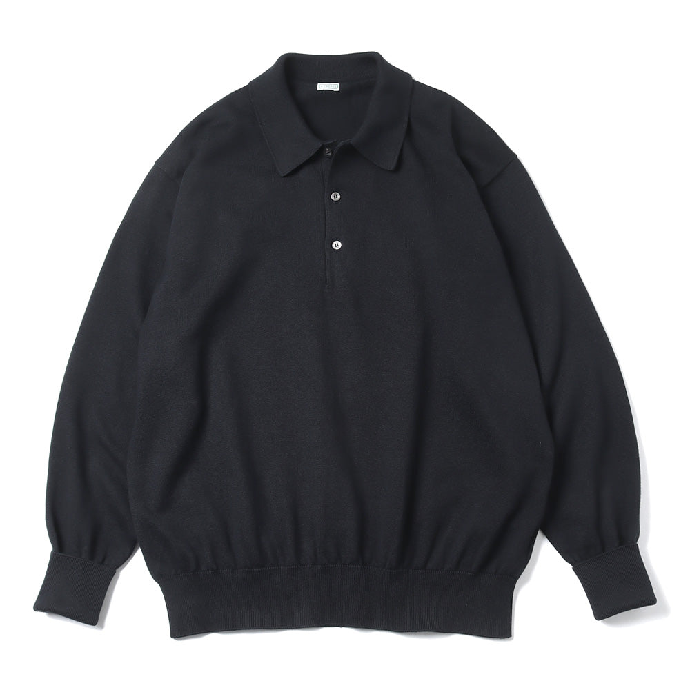 A.PRESSE (ア プレッセ) Cotton Knit L/S Polo Shirts 24SAP-03-07K 