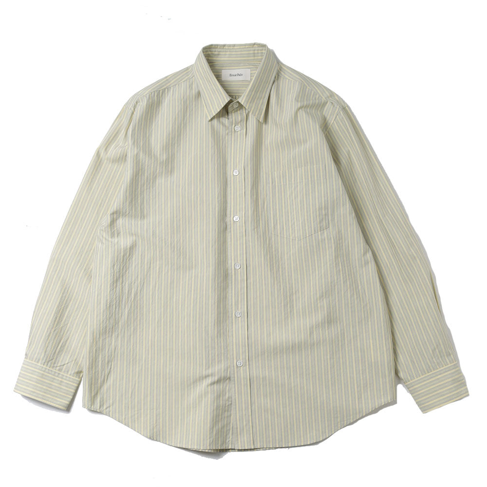 Ernie Palo(アーニーパロ)Silk Cotton Stripe Shirt (EP07SH02 