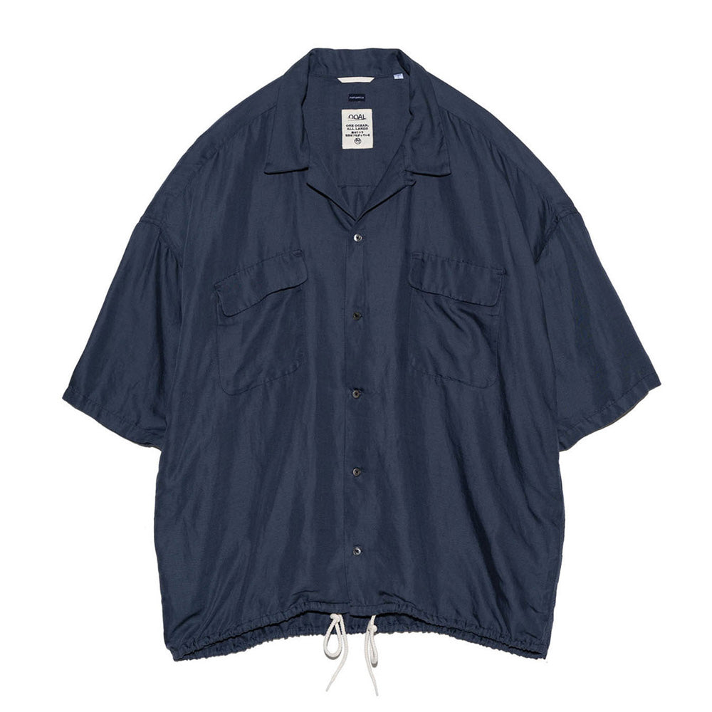 Open Collar Cupra Hemp S/S Shirt