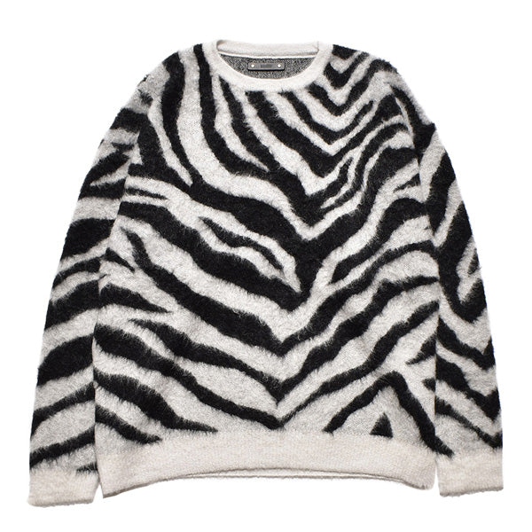 MINEDENIM (マインデニム) Zebra Mohair Knit Crewneck Pullover 2310