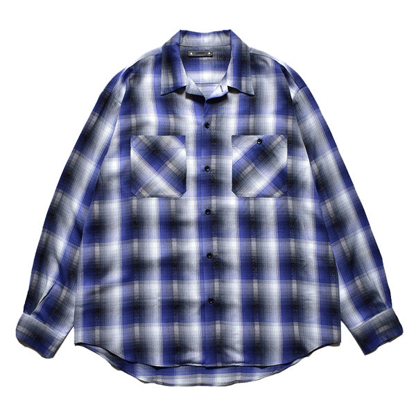 MINEDENIM (マインデニム) Lame Ombre Check Loose Work SH 2308-5001 