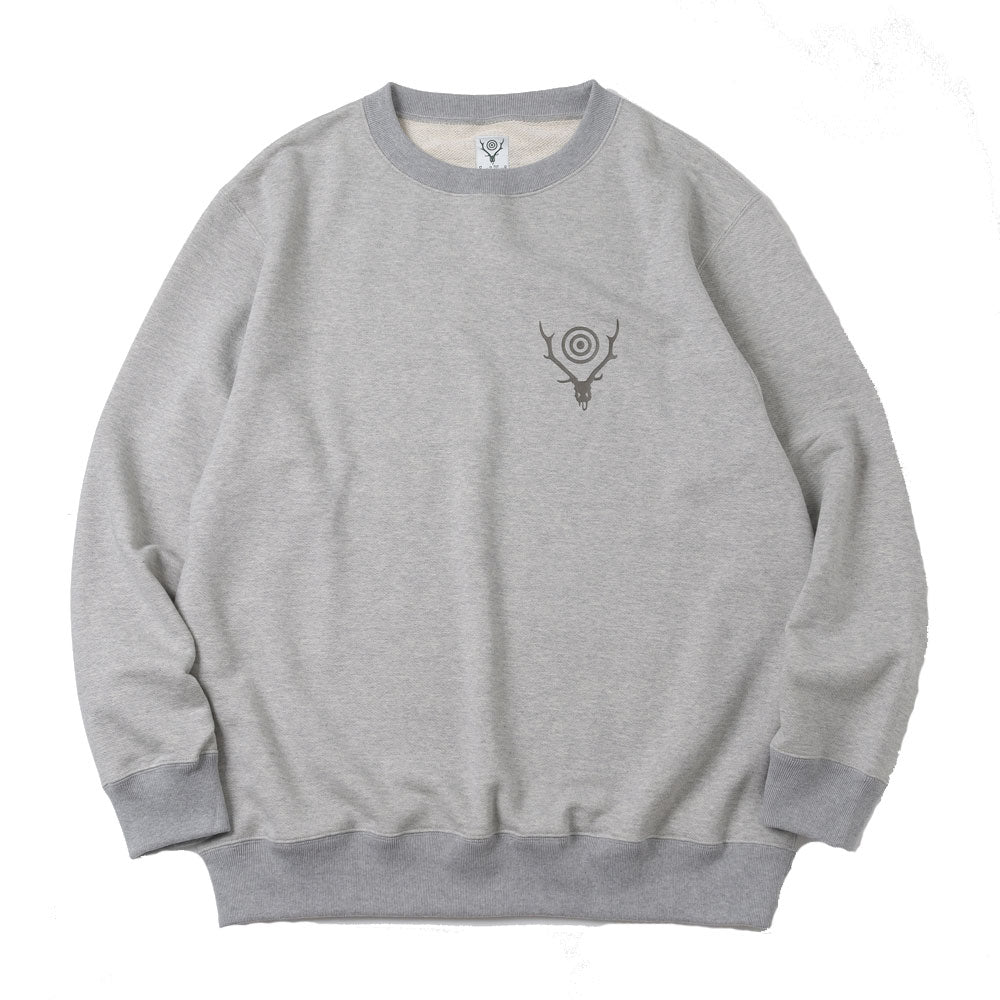 South2 West8 Crew Neck Sweat Shirt - Cotton Jersey / Circle Horn 