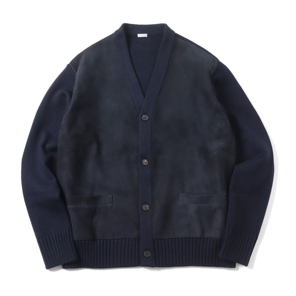 A.PRESSE (ア プレッセ) Cashmere Suede Combination Cardigan 23AAP