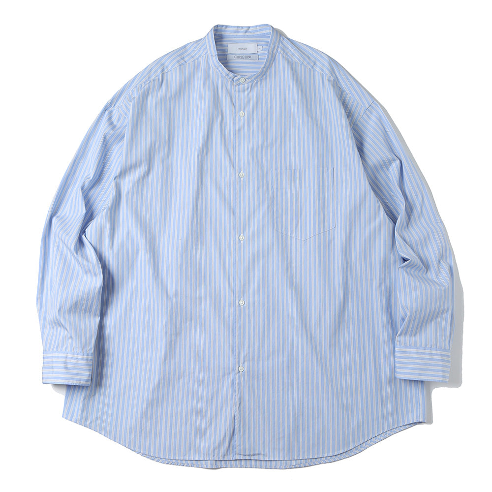 Graphpaper) CANCLINI L/S Oversized Band Collar Shirt (GM234-50101