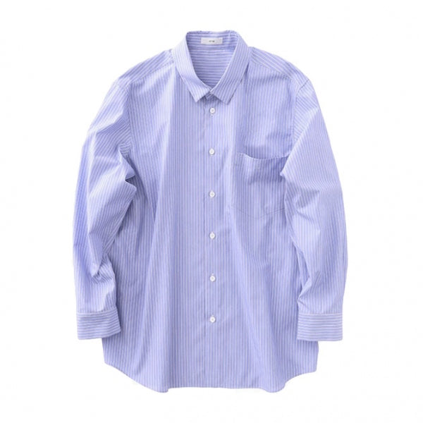 GIZA STRIPE STANDARD SHIRT (BLAGNM1001) | ATON / シャツ (MEN