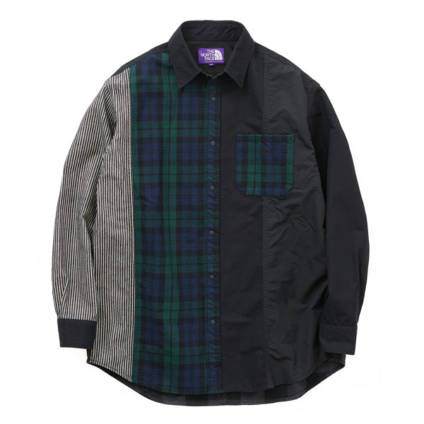 Plaid Patchwork Shirt (NT3101N) | THE NORTH FACE PURPLE LABEL 