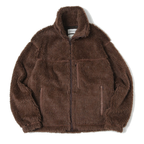 Cardigan jacket alpaca fur