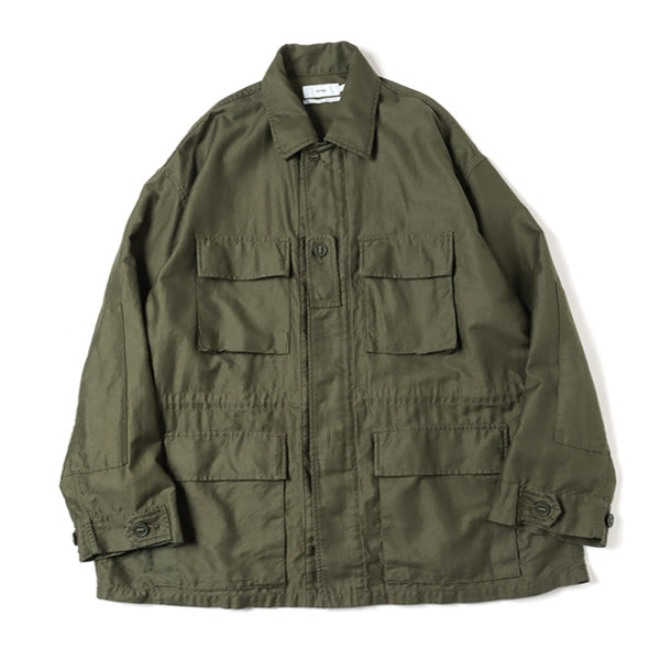 Cotton Linen Moleskin Military Jacket (GU221-30094) | Graphpaper 
