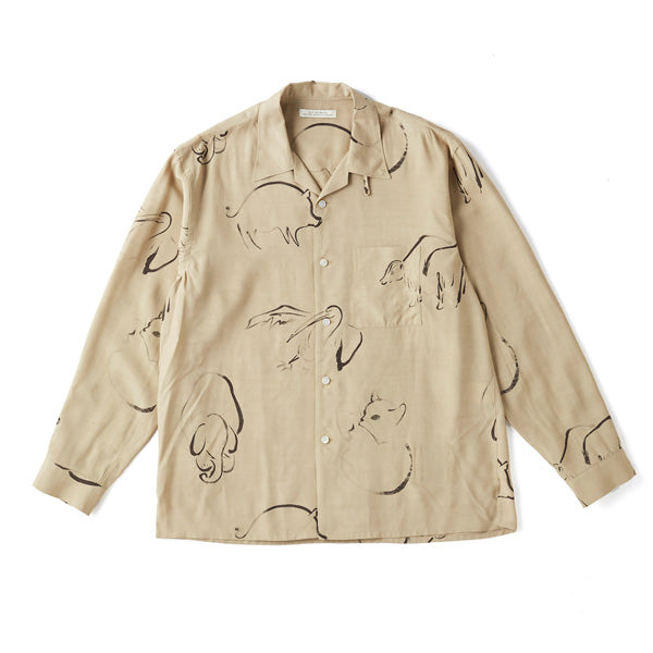 ORIGINAL PRINTED OPEN COLLAR SHIRTS (DRAWING) L/S (221OJ-SH09) | OLD JOE &  CO. / シャツ (MEN) | OLD JOE & CO.正規取扱店DIVERSE