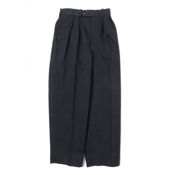 DOUBLE PLEATED TROUSERS HEMP ORGANIC COTTON DRILL (A21A-02PT01C
