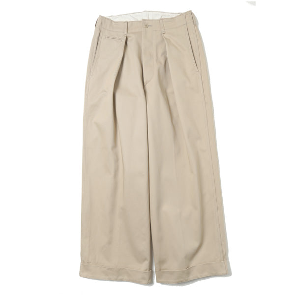 41 KHAKI WIDE ORGANIC COTTON DRILL (A21C-04PT01C) | MARKAWARE