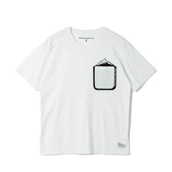 White Mountaineering Mountain Logo Printed Pocket T-Shirt White