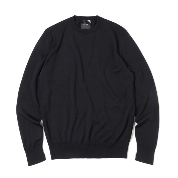 SLOW WOOL / クルーネックセーター(UNISEX) (KRAGBW0801) | ATON