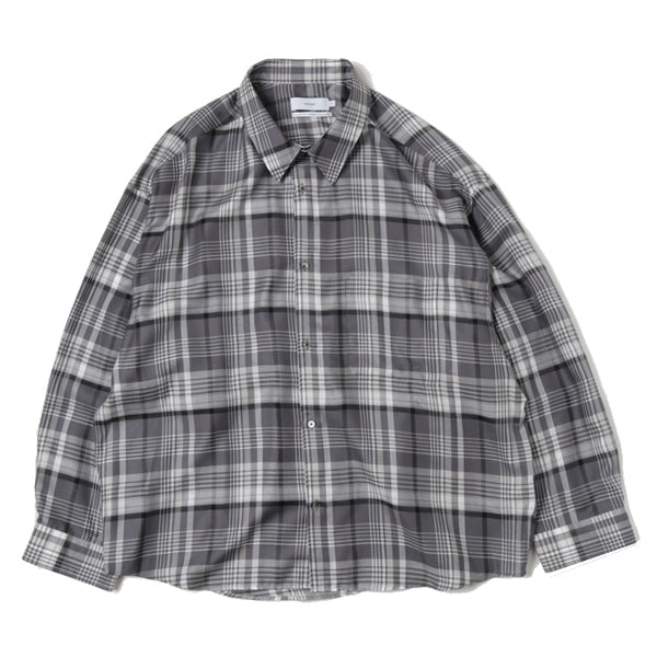 Tencel Check Regular Collar Big Shirt (GM203-50061) | Graphpaper