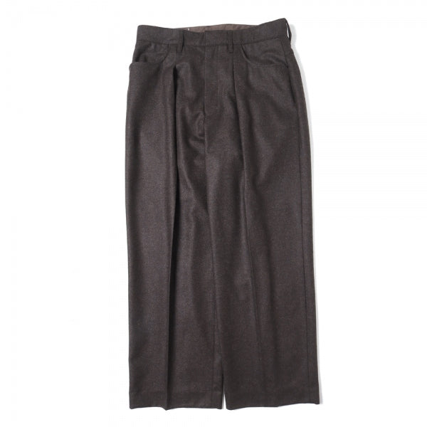 One-tuck Wide Tapered Pants(杢ウール)