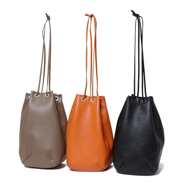 hobo DRAWSTRING POUCH SHRINK LEATHER - バッグ