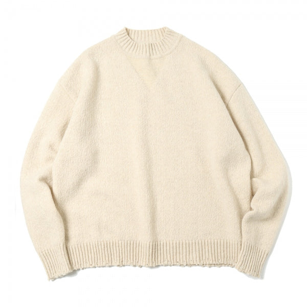 CREW NECK JUMPER 7G BOUCLE WOOL (M22D-10SW01C) | marka / トップス