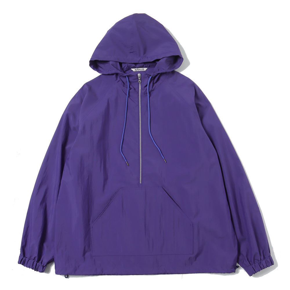 WASHED COTTON NYLON WEATHER HOODED ZIP P/O (A23SB01NW) | AURALEE 
