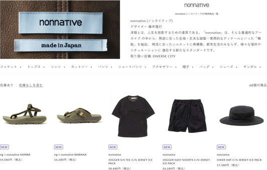 nonnative 新入荷