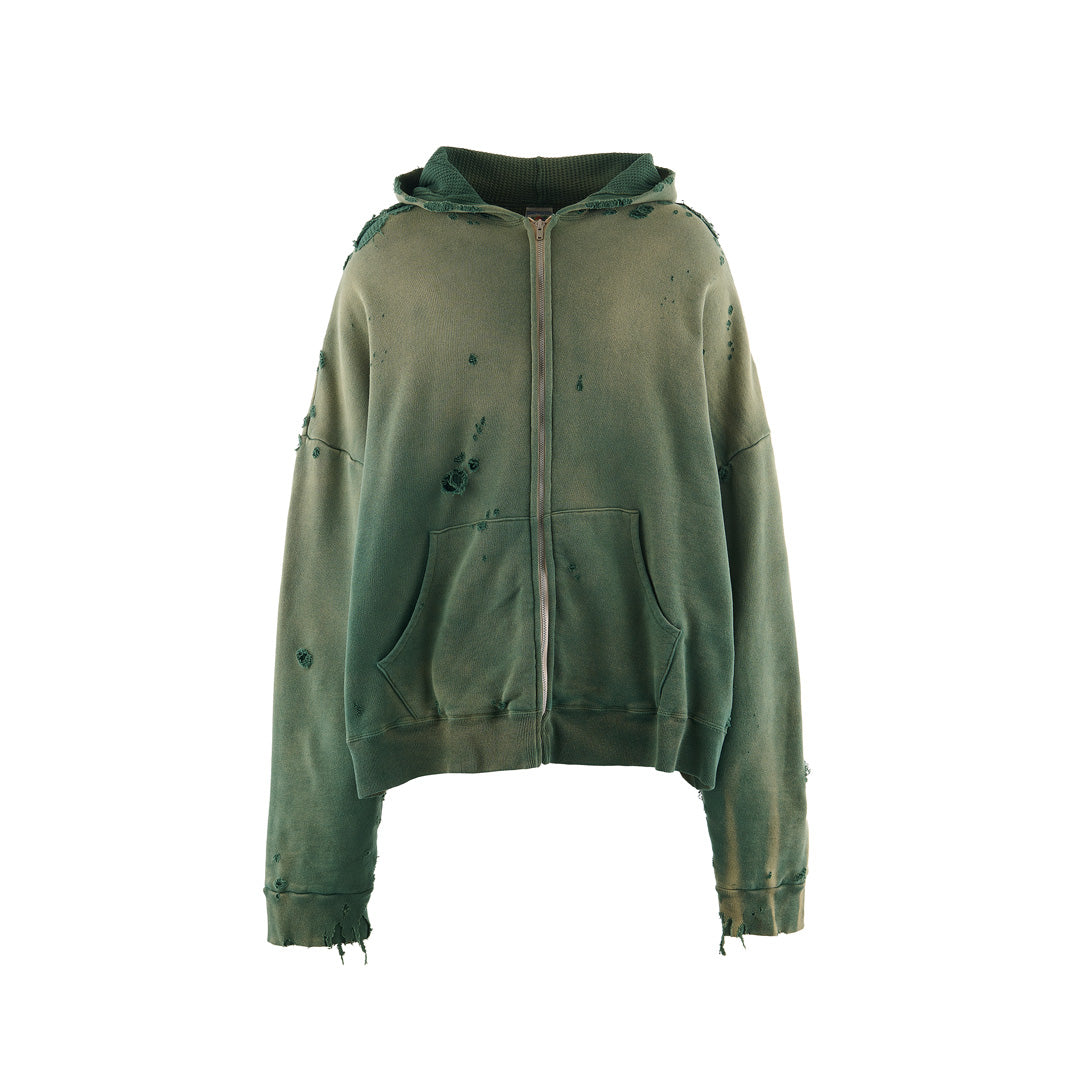 HOODIE DBL-FC ZIP GREEN