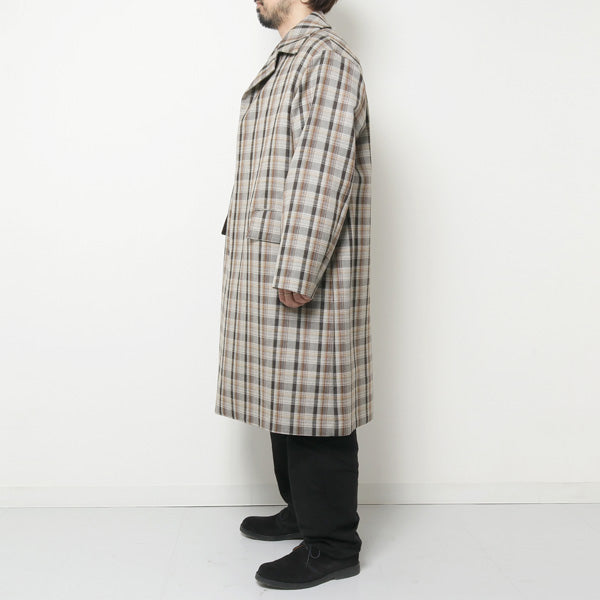 DOUBLE FACE CHECK SOUTIEN COLLAR COAT