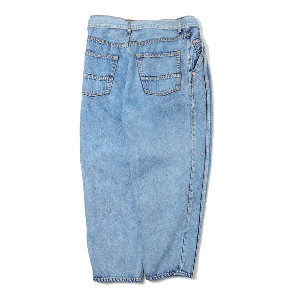 SILK DENIM WIDE TAPERED TROUSER