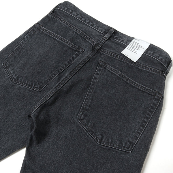 ブラック スビンコットン 13.5oz テーパードデニム ミディアムブラック