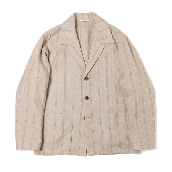 LINEN WOOL SILK SHARK SKIN SHIRTS JACKET