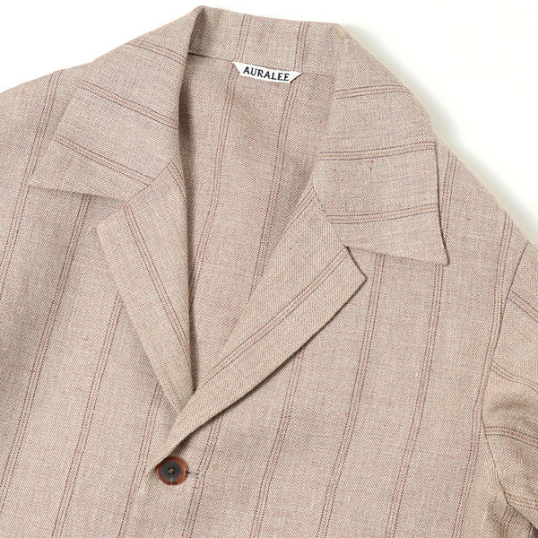 LINEN WOOL SILK SHARK SKIN SHIRTS JACKET