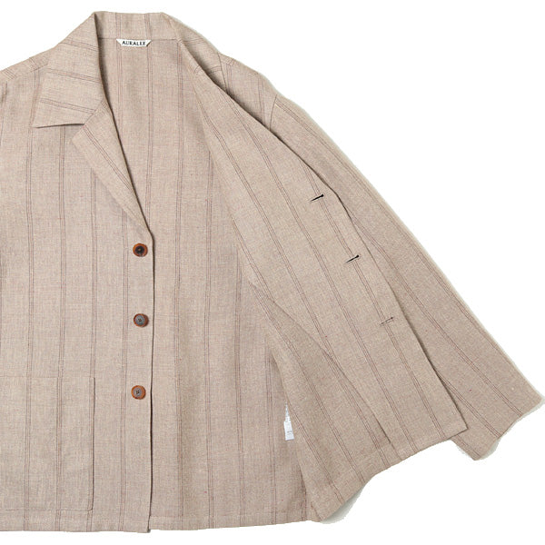 LINEN WOOL SILK SHARK SKIN SHIRTS JACKET (A9SB02LW) | AURALEE / ジャケット (MEN)  | AURALEE正規取扱店DIVERSE