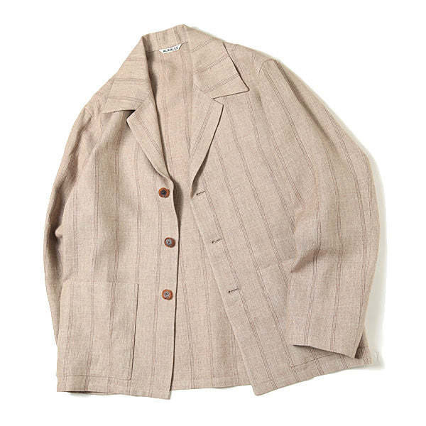 LINEN WOOL SILK SHARK SKIN SHIRTS JACKET