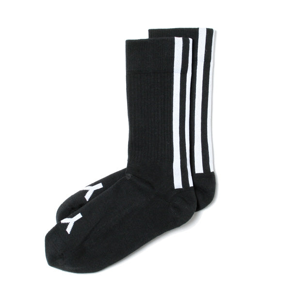 Y-3 STRIPE SOCKS (BLACK)