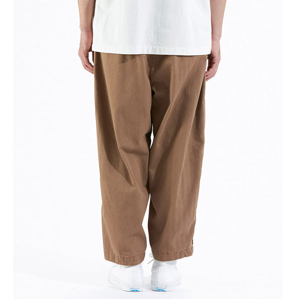 Herringbone Twill Wide Cropped Pants