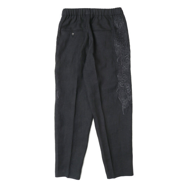 CHAOS EMBROIDERY LINEN TAPERED TROUSERS (20SS09PT119) | doublet 