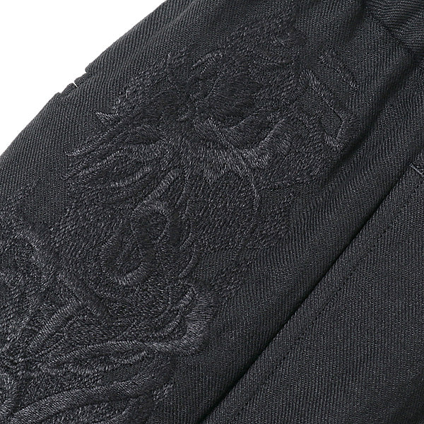 CHAOS EMBROIDERY LINEN TAPERED TROUSERS (20SS09PT119) | doublet 