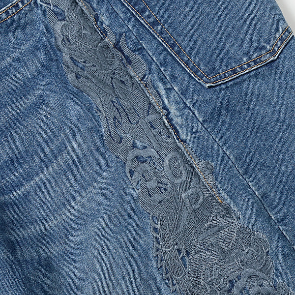 CHAOS EMBROIDERY HEMP DENIM PANTS (20SS13PT121) | doublet / パンツ (MEN) |  doublet正規取扱店DIVERSE