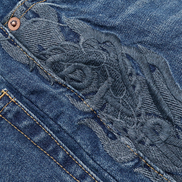 CHAOS EMBROIDERY HEMP DENIM PANTS (20SS13PT121) | doublet / パンツ (MEN) |  doublet正規取扱店DIVERSE