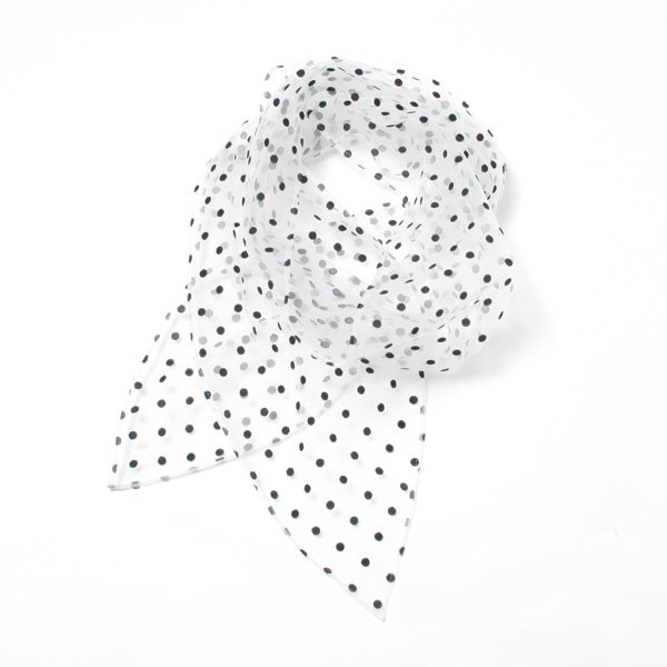 FLOCKED MESH SCARF