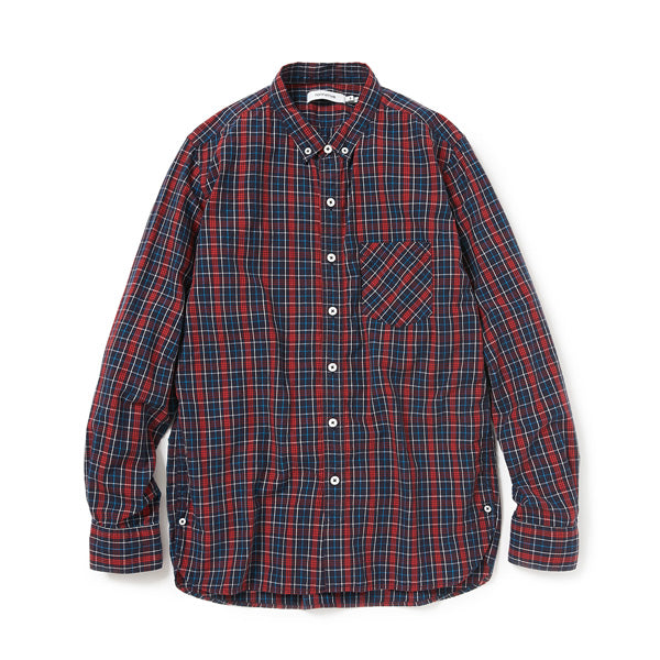 DWELLER B.D. SHIRT COTTON TWILL TARTAN PLAID