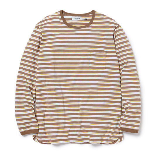 DWELLER L/S TEE COTTON JERSEY BORDER