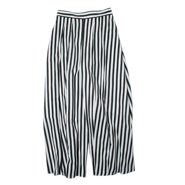 WIDE LEG STRIPED TROUSERS