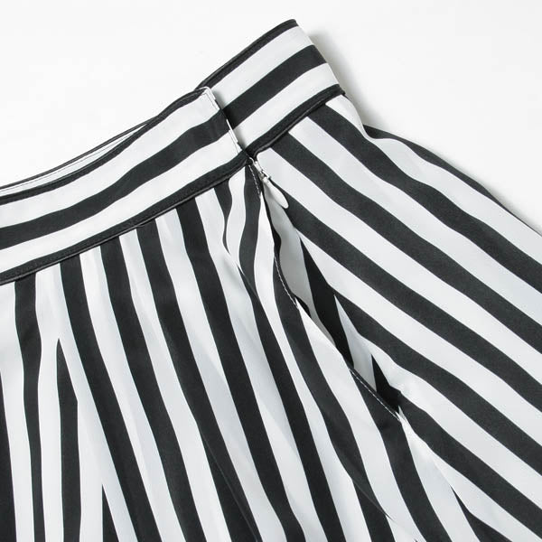 WIDE LEG STRIPED TROUSERS