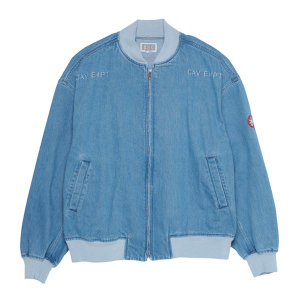 BLEACHED DENIM ZIP JACKET