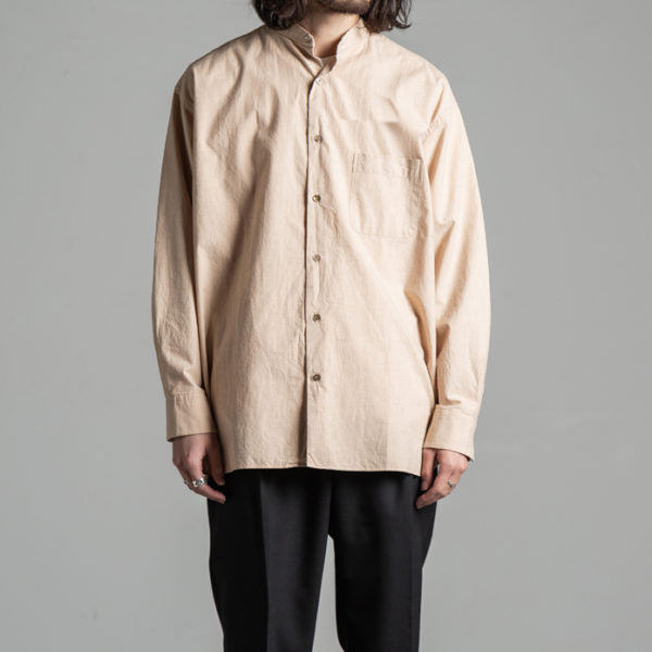 BAND COLLAR SHIRTS COMFORT FIT WILD COTTON TWILL