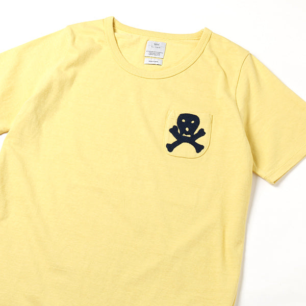 WMV BASIC POCKET TEE S/S SKULL APPLIQUE W